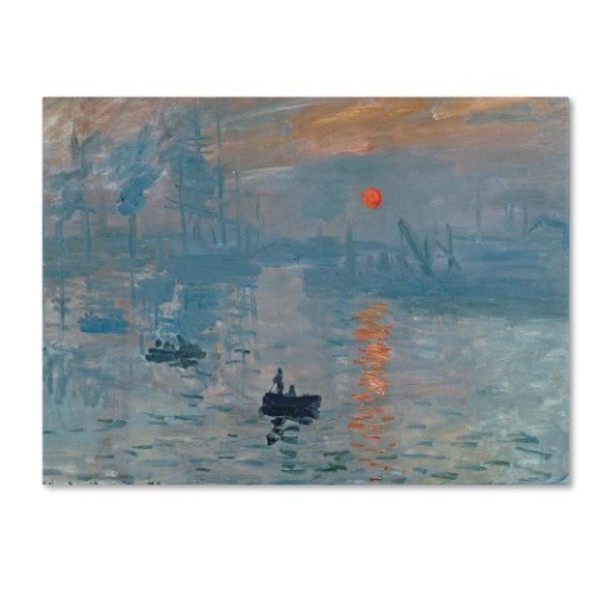 Trademark Fine Art Claude Monet 'Impression Sunrise' Canvas Art, 24x32 BL0001-C2432GG
